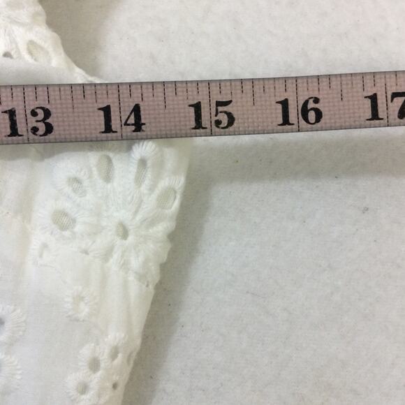 LULU'S SZ S Perfect Vacation White Eyelet Embroidery Tie-Strap Midi Dress B148 - Picture 4 of 8